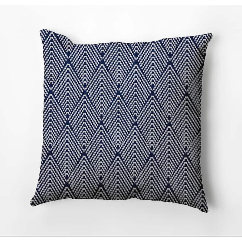 Lifeflor Geometric Print Outdoor Square Patio Throw Pillow - 16" x 16" - Navy