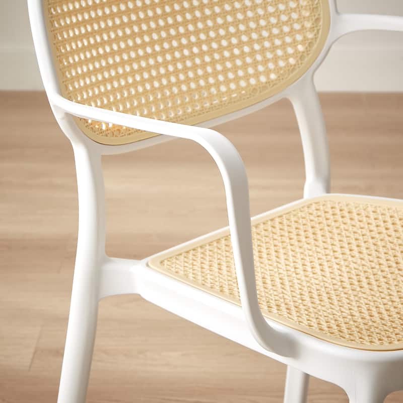 Art Leon Set of 2 Modern Stackable Indoor or Outdoor Dining Chair
