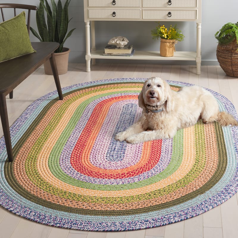SAFAVIEH Handmade Braided Stacee Machine Washable Country Rug