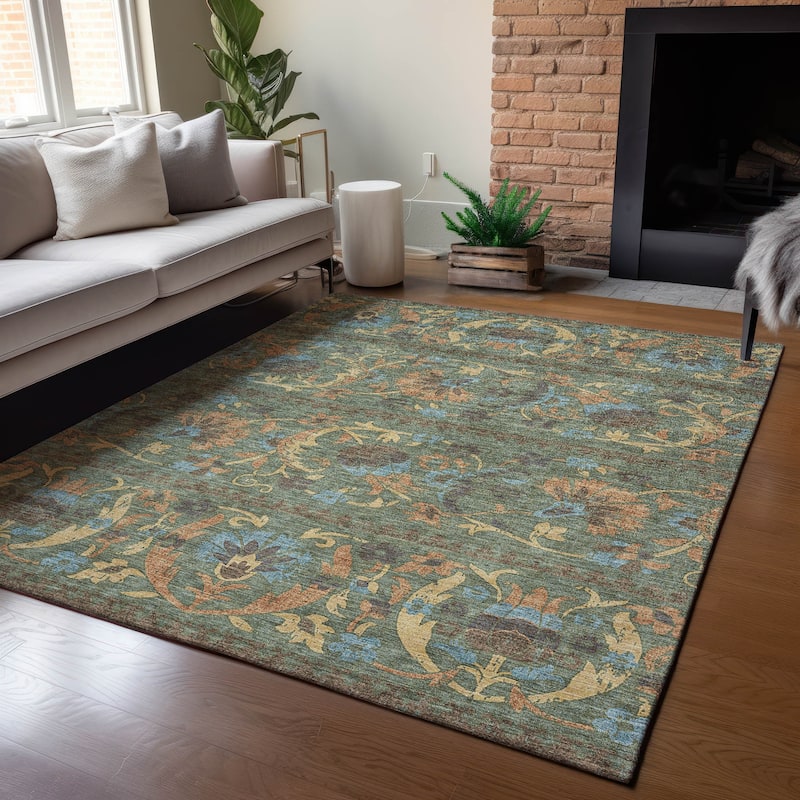 Machine Washable Indoor/ Outdoor Global Alix Chantille Rug