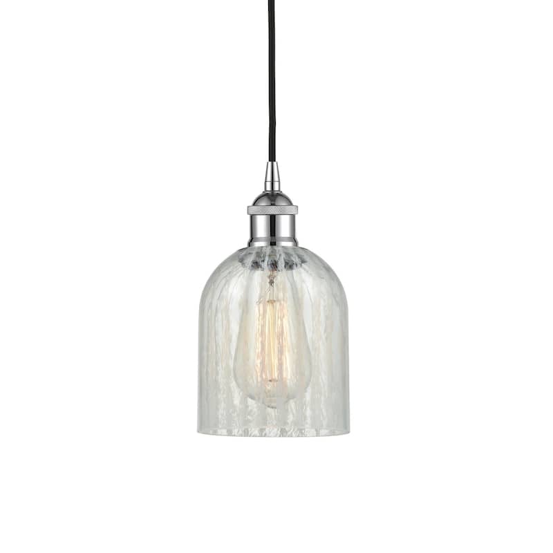Innovations Lighting 616-1P-10-5 Caledonia Pendant Caledonia 5" Wide - Polished Chrome / Mouchette