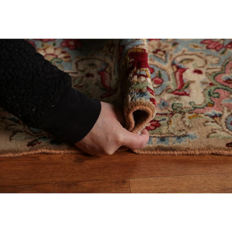 Hand-made Vintage Traditional Kerman Persian Wool Area Rug - 9'6" x 13'6"