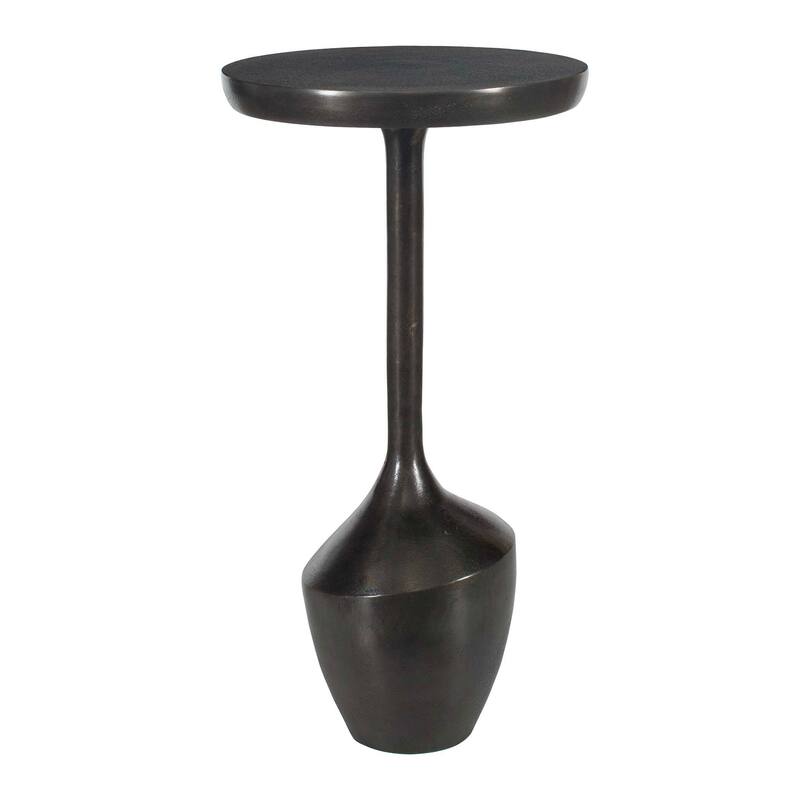 Copper Grove Raw Dark Brown Aluminum Round Accent Table