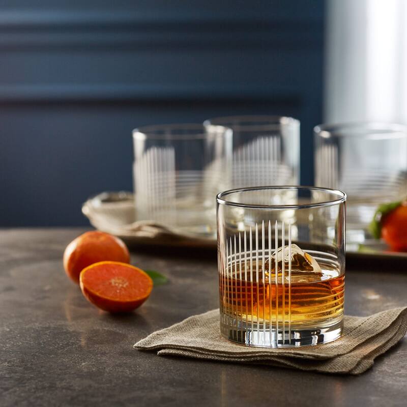 Libbey Cut Cocktails Passage Rocks Glasses, 11-ounce, Set of 4 - Set of 4 - Set of 4