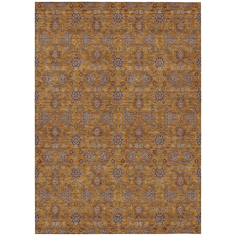 HomeRoots Floral Transitional Rectangle Outdoor Rug