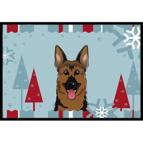 Carolines Treasures BB1707JMAT Winter Holiday German Shepherd Indoor & Outdoor Mat 24 x 36 in.