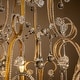 preview thumbnail 5 of 6, 3/4-Lights Vintage Small Candlestick Crystal Chandelier in Antique Gold