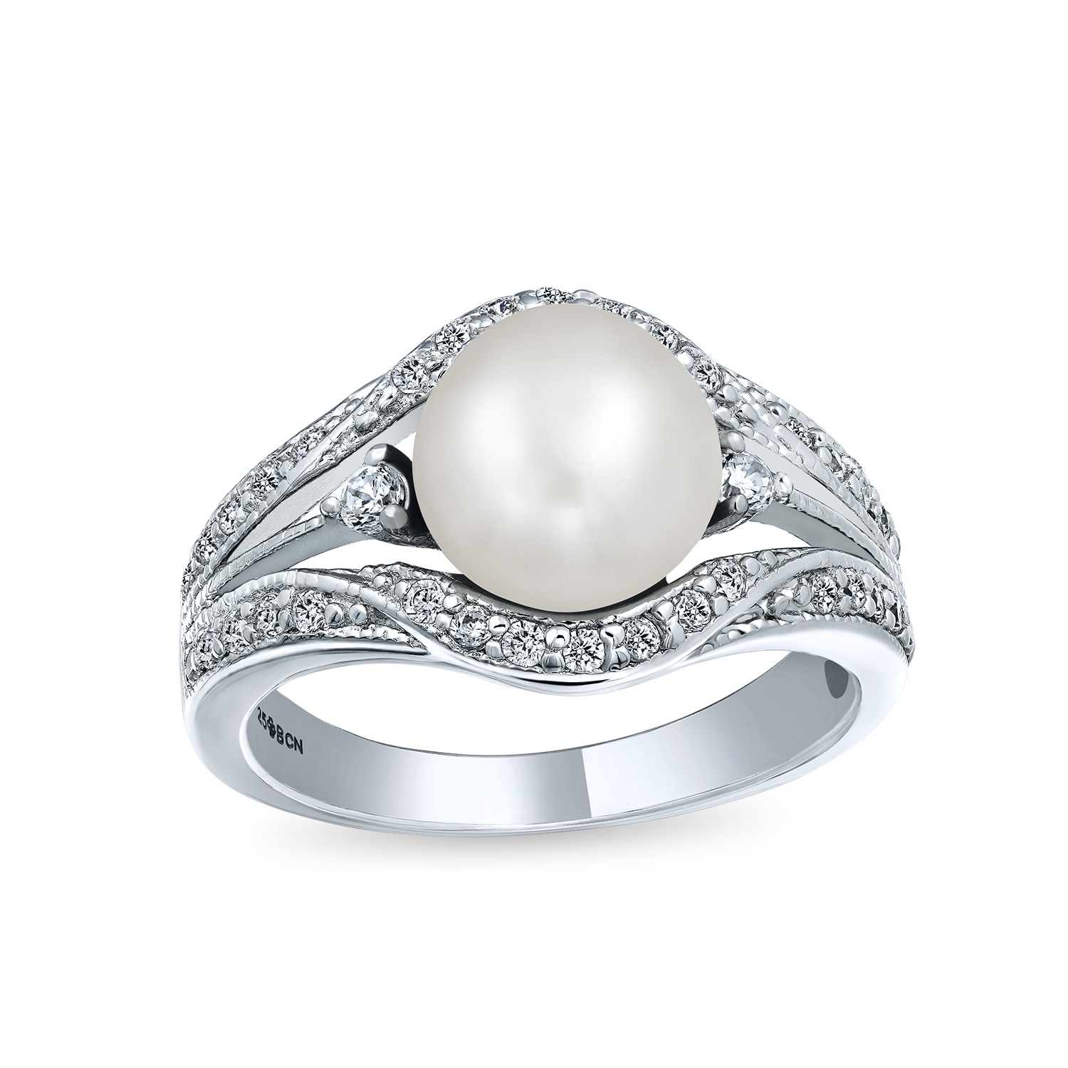 Details about New Sterling Silver 925 large statement Ring w/ 9 white freshwater pearls Details about New Sterling Silver 925 large statement Ring w/ 9 white freshwater pearls