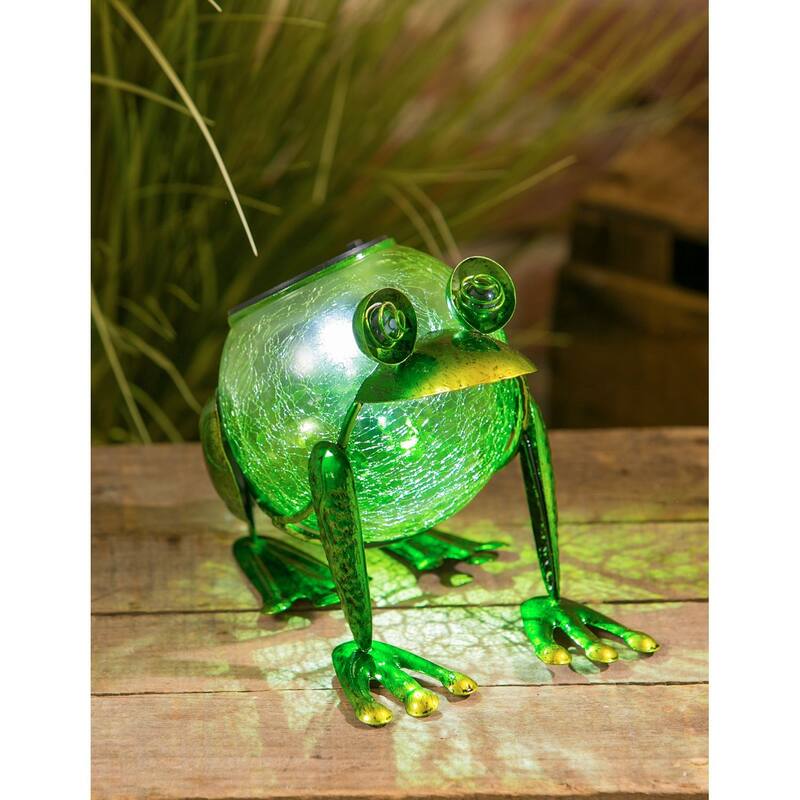 Solar Frog Statuary