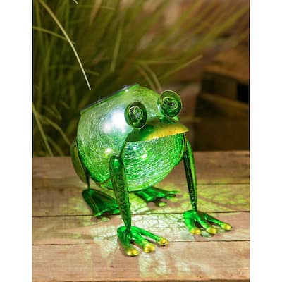 Solar Frog Statuary