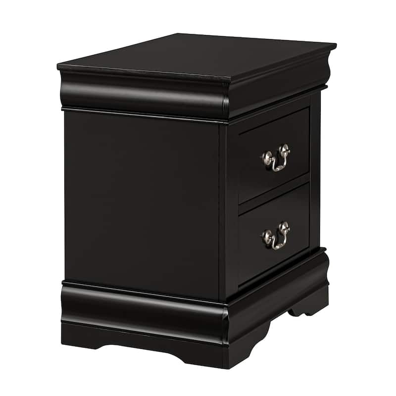 Modern Black 2 - Drawer Nightstand