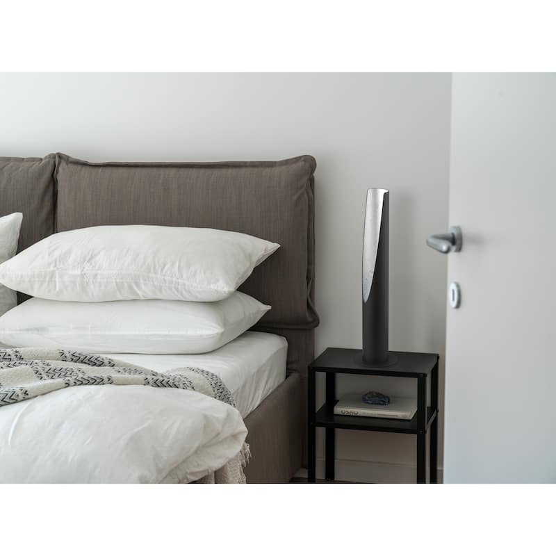 Eglo Barbotto Table Lamp with Matte Black & Silver Finish