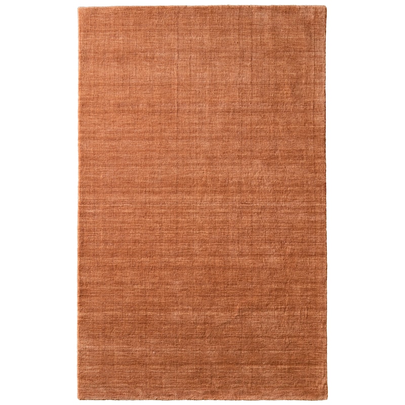 Grand Bazaar Celano Hand Woven Solid Modern Area Rug - 2' x 3' - Orange