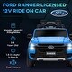 preview thumbnail 4 of 6, Ford Ranger 12V Kids Ride-On Car with Remote, Music & LED Lights - Blue