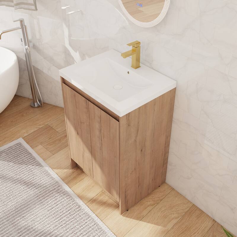 Beingnext 24''/36''/48''/60''/72'' Bathroom Vanity with Sink, Freestanding Bathroom Vanity with Doors And Adjustable Shelf