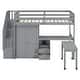 preview thumbnail 51 of 64, Multifunctional Loft Bed w/Stairs, Bookshelf, Drawers, Desk & Wardrobe