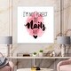 preview thumbnail 1 of 10, Designart 'I Am Not Perfect But My Nails Are' Modern Framed Canvas Wall Art Print