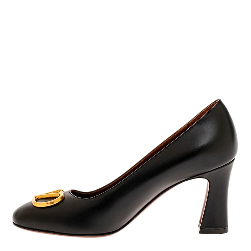 Valentino Vlogo Leather Pumps