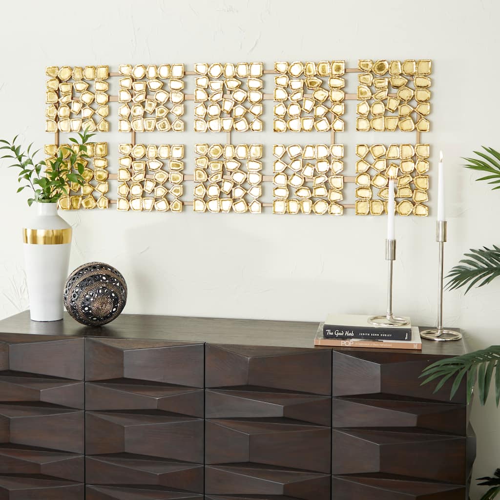Gold Aluminum Contemporary Wall Decor