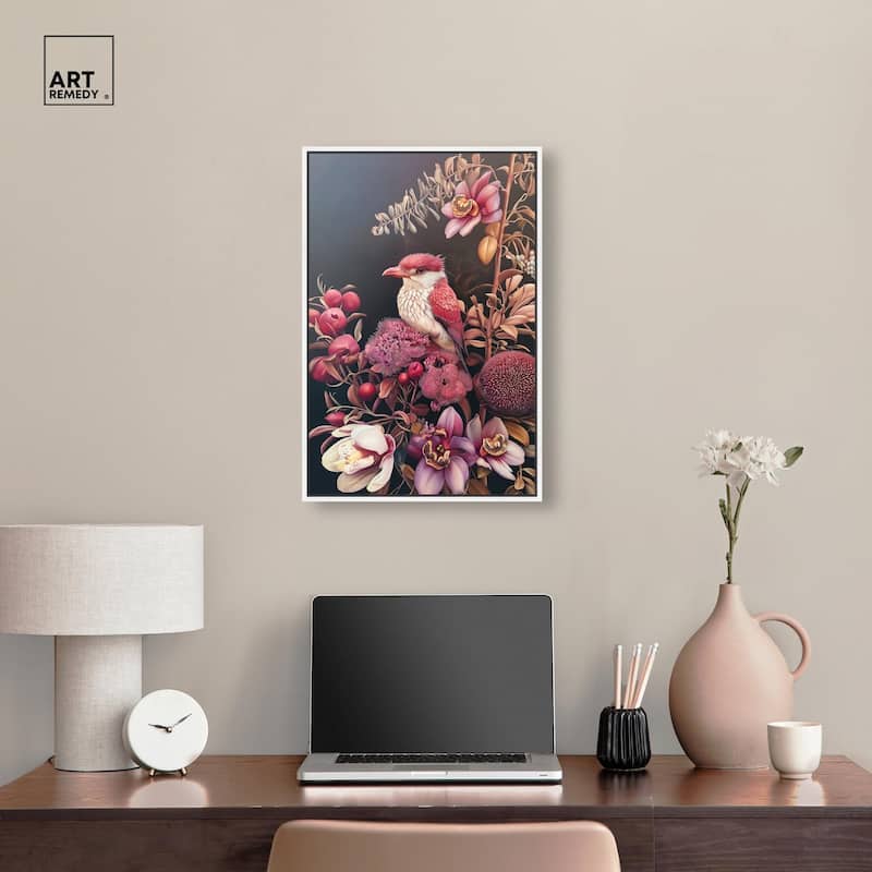Bird and Bloom Canvas by Art Remedy