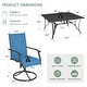 preview thumbnail 103 of 174, Patio Dining Set, Outdoor Dining Table and Chairs Set with Textilene Chairs, Adjustable Umbrella Hole for Garden, Backyard