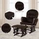preview thumbnail 2 of 5, Wood Baby Rocker Nursery Furniture Glider and Ottoman Cushion Set