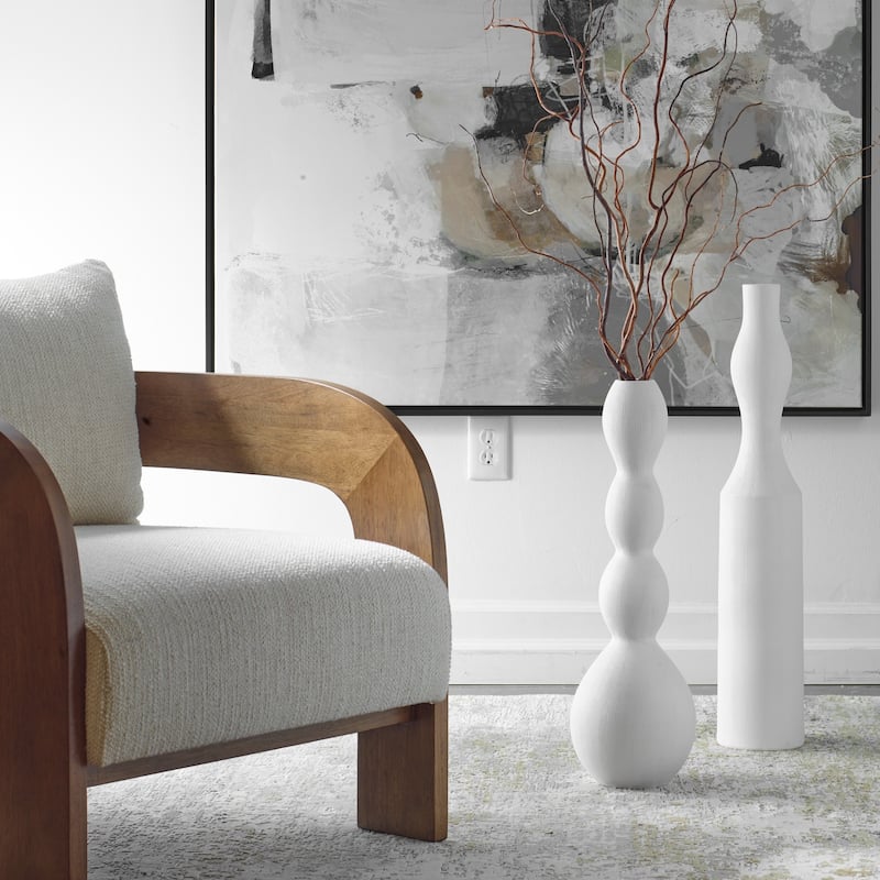 Curvy Large Ceramic Vases - 30" - Set of 2