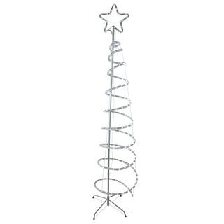7' LED White Spiral Rope Light Tree with Star Tree Topper - Bed Bath ...