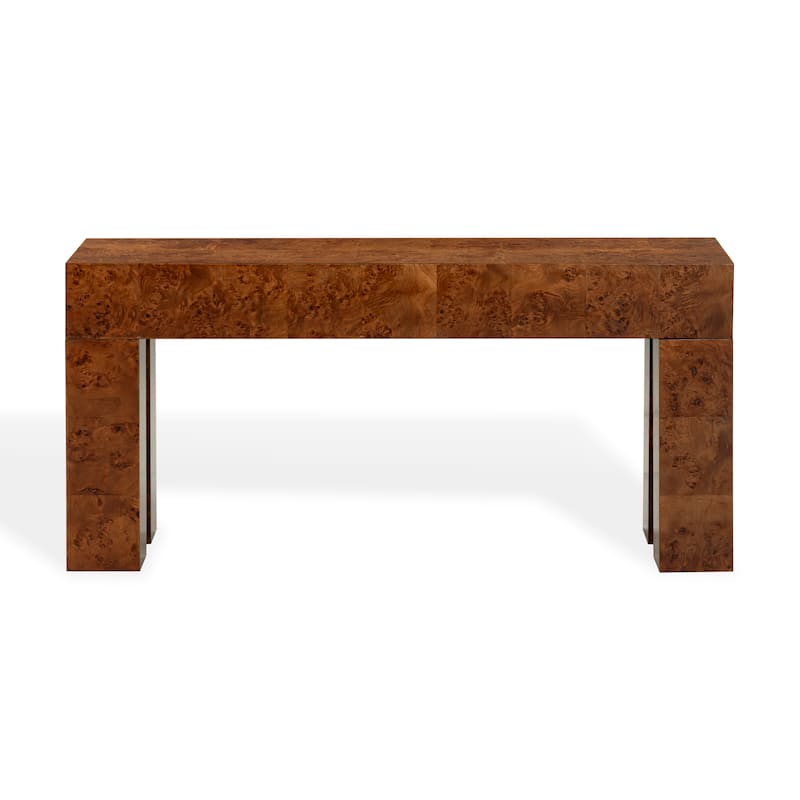 SAFAVIEH Couture Betharose Burl Wood Cons Table - 60"W x 16"D x 29"H - Walnut Burl