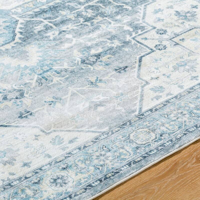 Livabliss Traditional Lavable Medallion Washable Area Rug