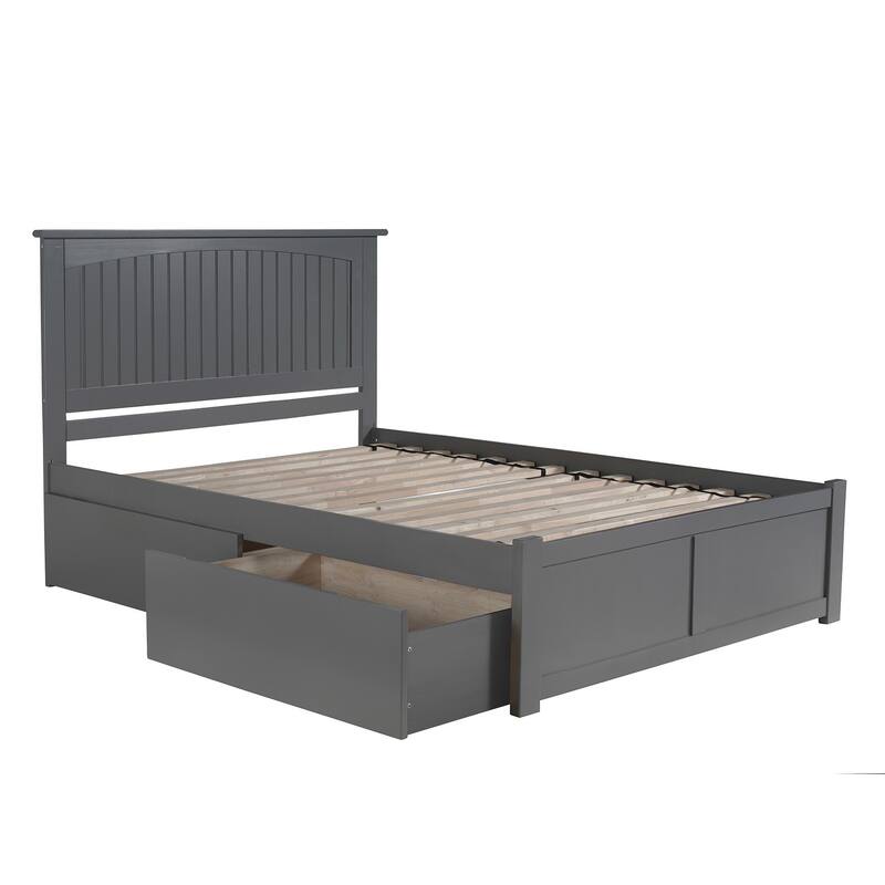 Mountain Platform Bed - Storage Footboard & Turbo Charger - Modern Bedroom Furniture