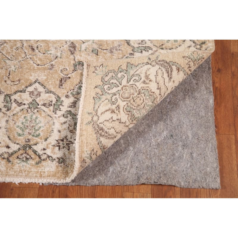Distressed Sparta Oriental Vintage Area Rug Hand-Knotted Wool Carpet - 5'2" x 9'5"