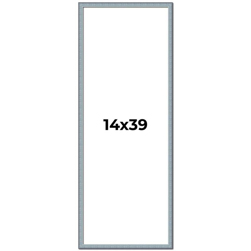 14x39 Frame Rustic Sky Blue Solid Wood Picture Frame | 0.75 Inch