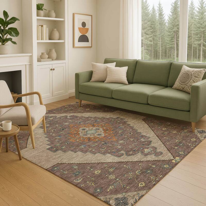 Machine Washable Indoor/ Outdoor Global Marrakesh Chantille Rug