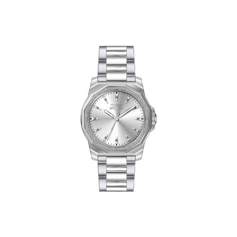 Invicta Men's 49104 Speedway Quartz 3 Hand Silver Dial Watch