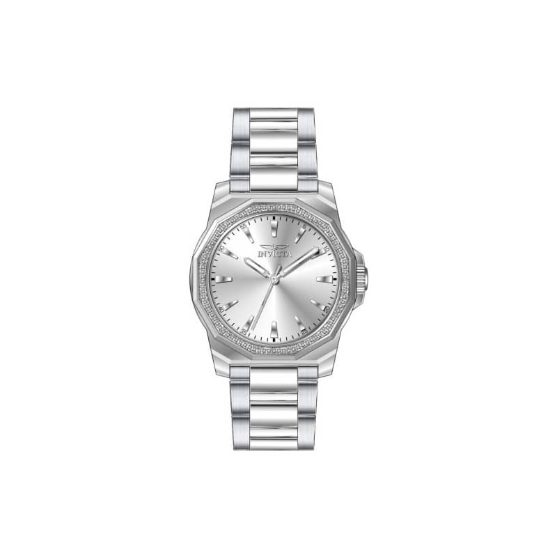 Invicta Men's 49104 Speedway Quartz 3 Hand Silver Dial Watch