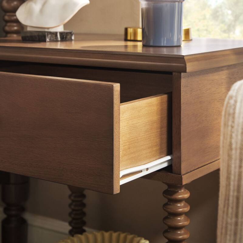 Walker Edison Easy Assembly Solid Wood 1-Drawer Nightstand