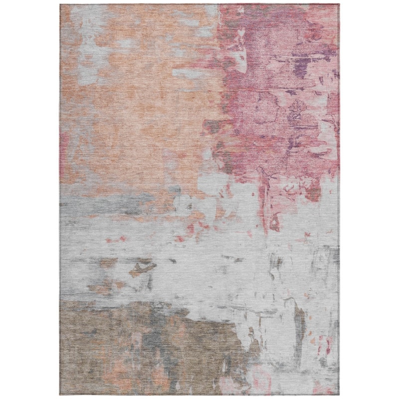 HomeRoots Abstract Transitional Rectangle Outdoor Rug