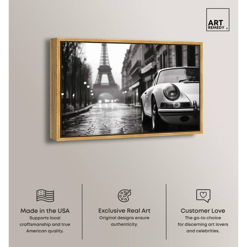 Rainy Day Paris Canvas by Art Remedy
