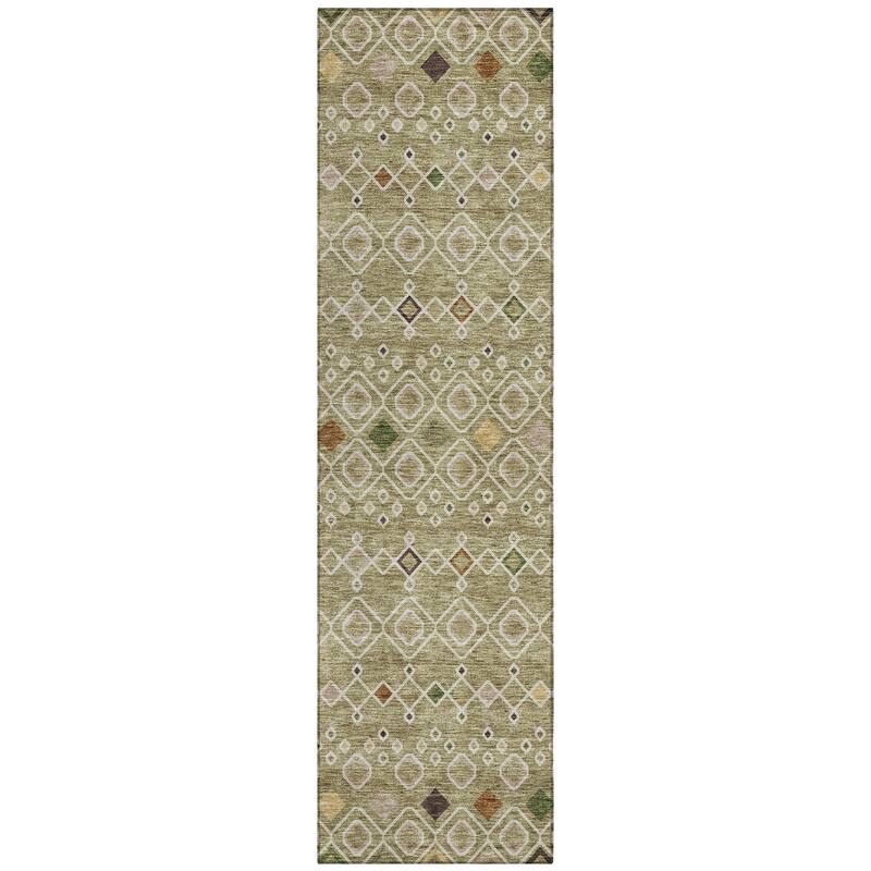 Machine Washable Indoor/ Outdoor Global Contempory Chantille Rug