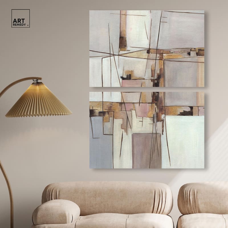 Unspoken Thoughts II Canvas Set of 2 by Art Remedy, Gallery Wrapped