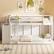 preview thumbnail 2 of 48, White Full Bunk Bed with 4 Drawers & 3 Shelves - Perfect for Families