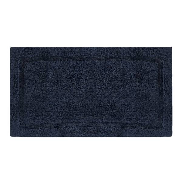 Delara Organic Cotton Reversible Bath Mat, 3000 GSM, GOTS Certified, Ultra-Thick & Super Absorbent, Quick-Drying Bathroom Rug