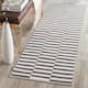 SAFAVIEH Handmade Flatweave Montauk Salinda Casual Cotton Rug - 2'6" x 4' - Ivory/Grey
