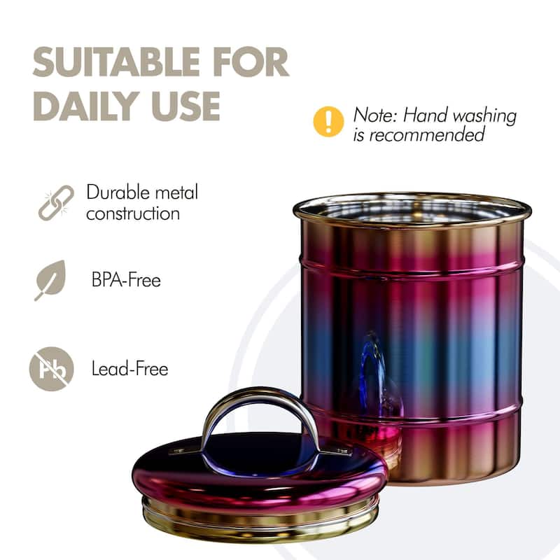 Amici Home Rainbow Metal Canister