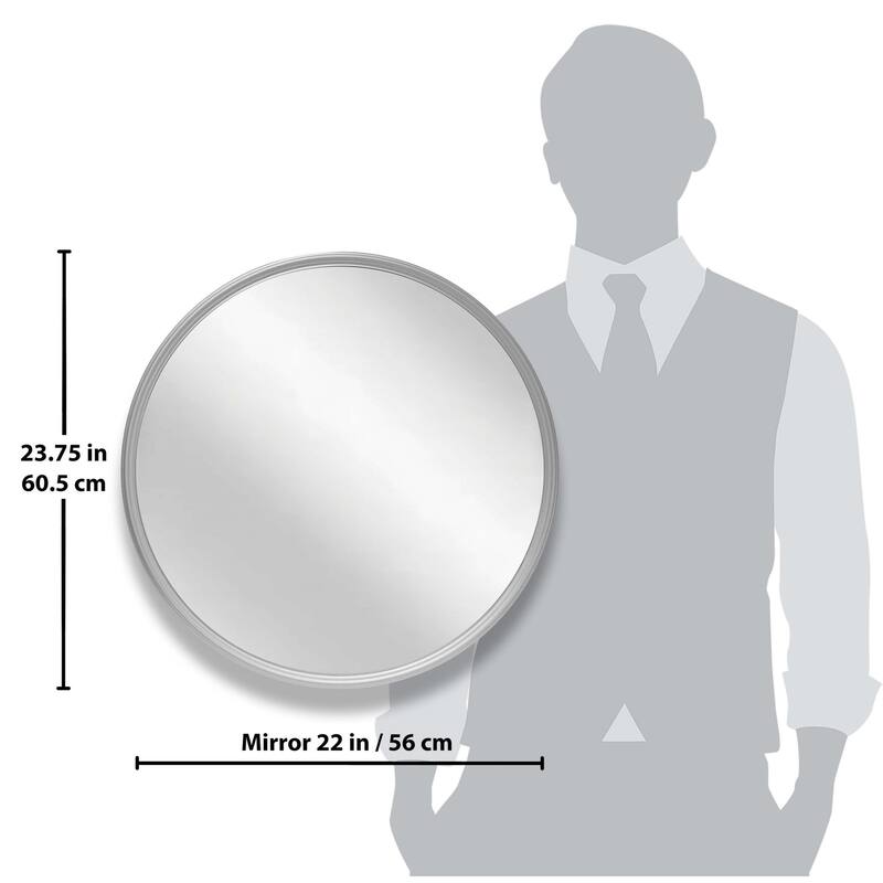 Deep Metal Wall Mirror - 24 x 2.5 x 24