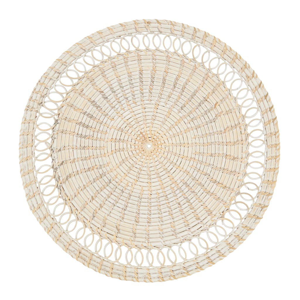 Rattan Loopy Spiral Placemat (Set of 4) - 15"x15"