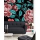 Dark Wallpaper with Red Flowers Peel and Stick and Prepasted - Bed Bath ...