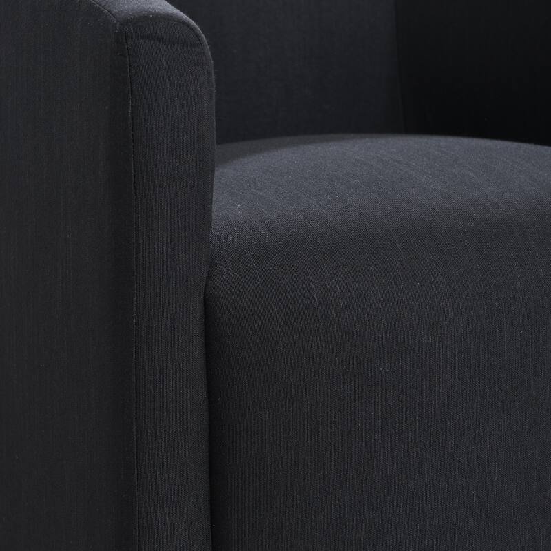 KINWELL 25" Performance Fabric Upholstered Rolling Dining Armchair