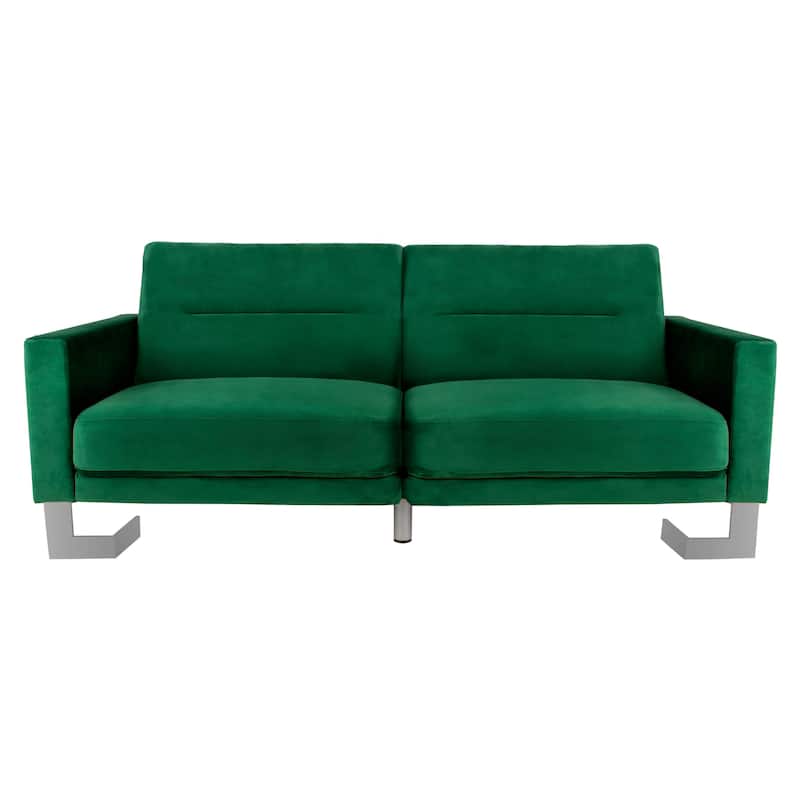 SAFAVIEH Spring Two-In-One Modern Foldable Beige Loveseat Sofa Bed